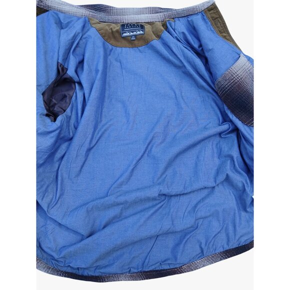 Jachs New York Mens XXL Plaid Button Up Shirt Jacket Brown Tan Shacket Lined - Picture 16 of 16